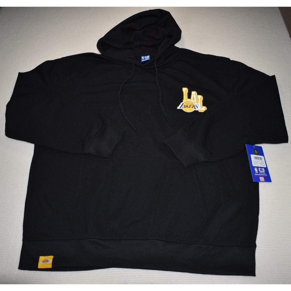 Ultra Game NBA Men's Los Angeles Lakers Pullover Hoodie Black Sz 2XL NWT